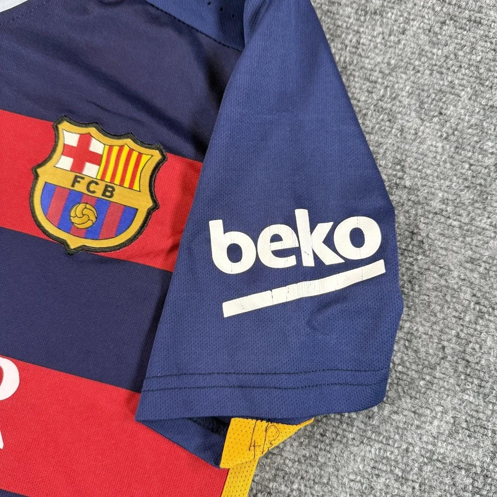 FC Barcelona Jersey Shirt‎ Mens Small Qatar Airways LFP La Liga Nike 2015 Soccer
